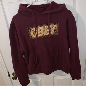 Burgundy Obey Hoodie ❤️